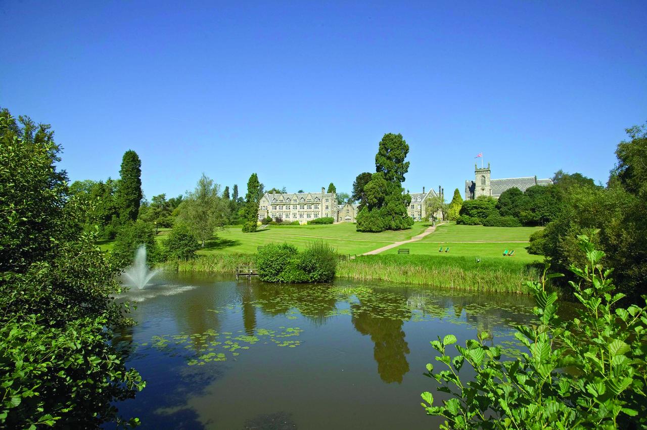 Ashdown Park Hotel grounds with lilly lake