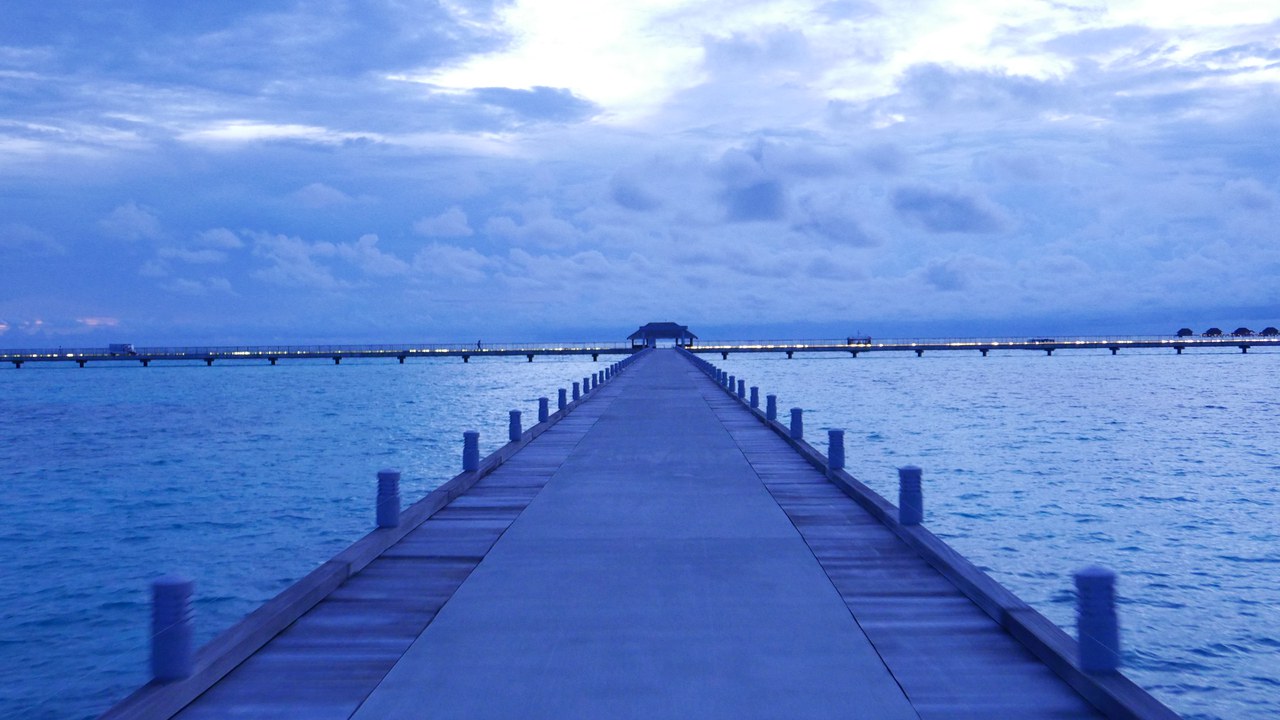 Maldives storm clouds